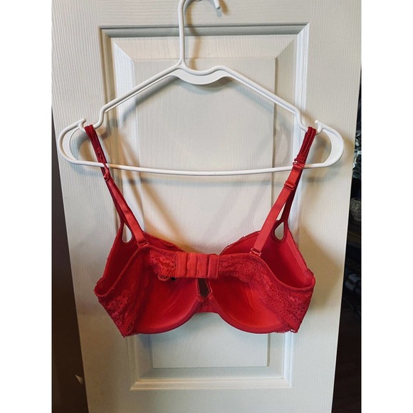 Victoria's Secret Sexy Little Things Pink Red Lace Bra 34D‎ - Picture 2 of 3